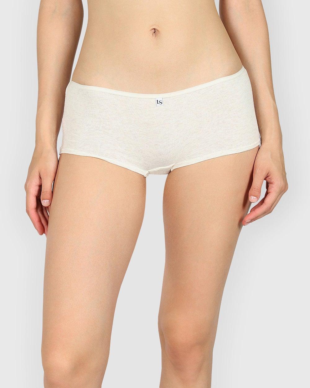La Senza Trendy Boyshort Panty in Oatmeal Heather - Image 1