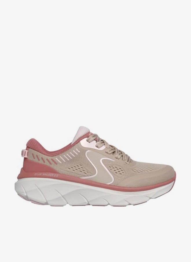 Skechers D'Lux Walker 2.0 Taupe Multi Sneakers - Image 1