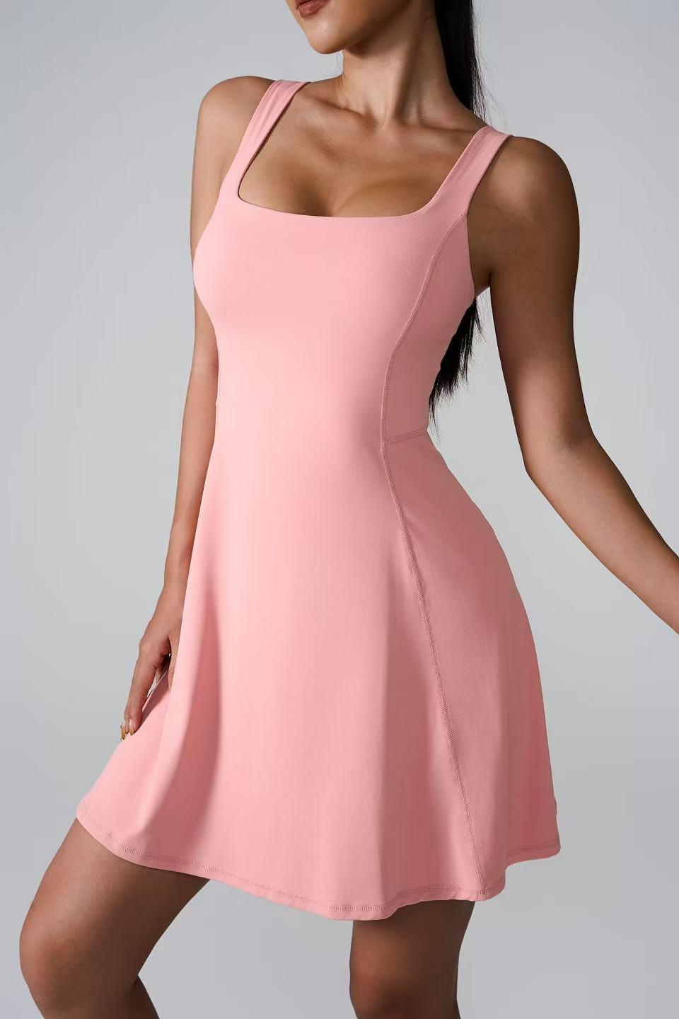 Light Pink Padel Tennis Dress SVL Built-In Bra - Image 1