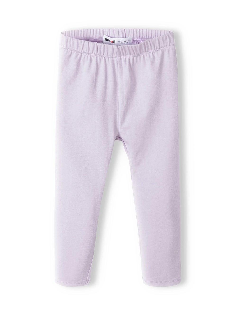 Girls Lilac Cotton Leggings Skinny Fit Comfort - Image 1