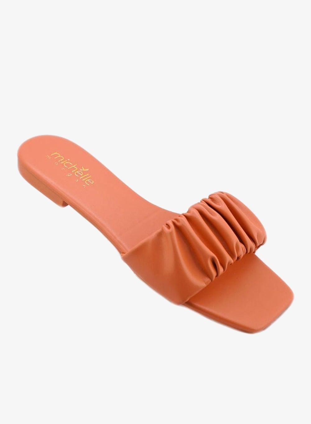 Michelle Morgan 092-2259 Orange Casual Slide Mules - Image 1