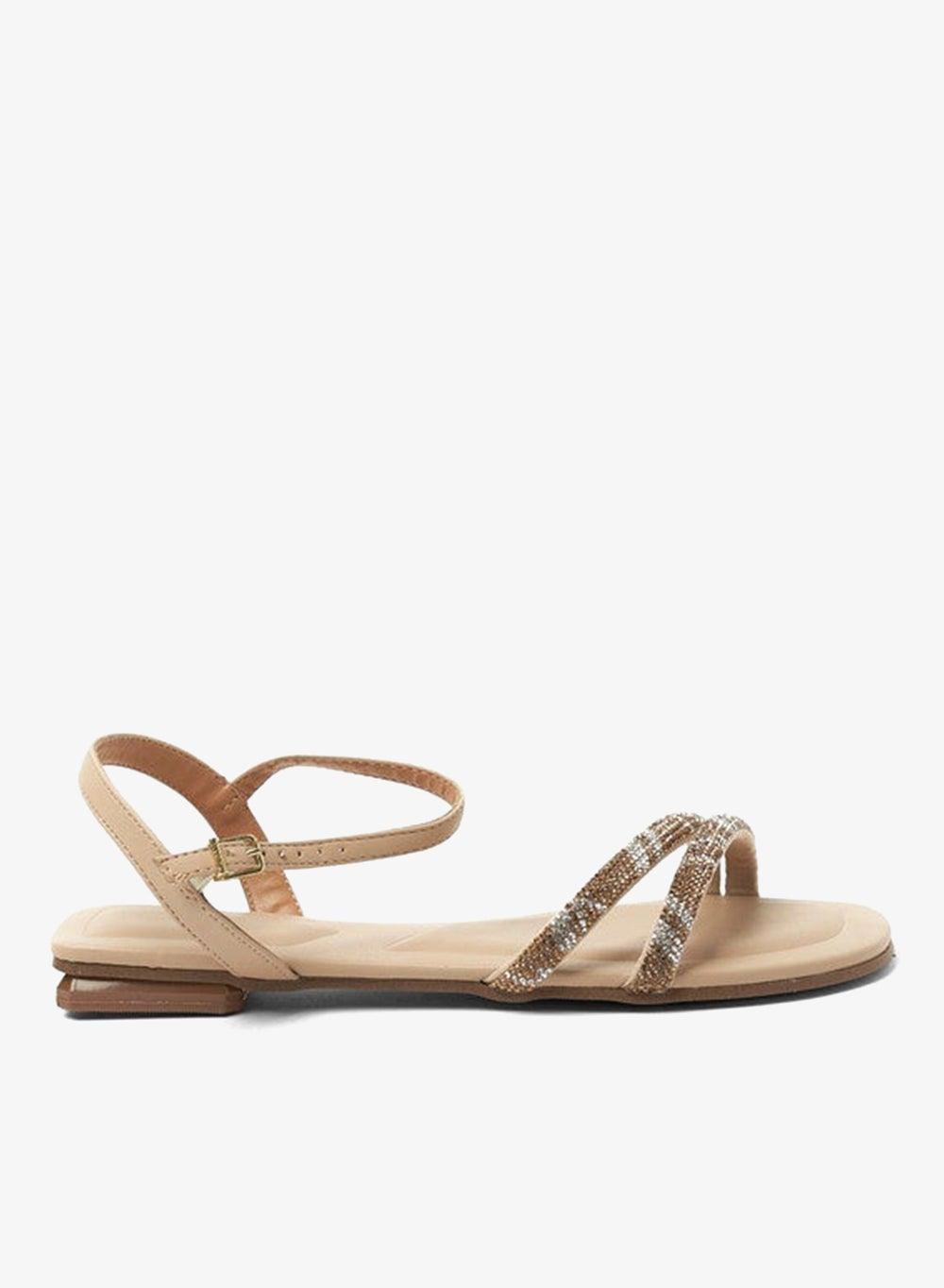 Beige Slingback Sandals for Women with Supportive Fit - Image 1