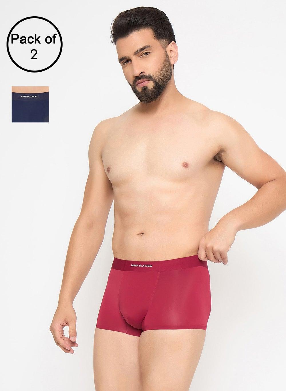 John Players Jtk902C02 Bonded Trunks 2-Pack Blue Red - Image 1