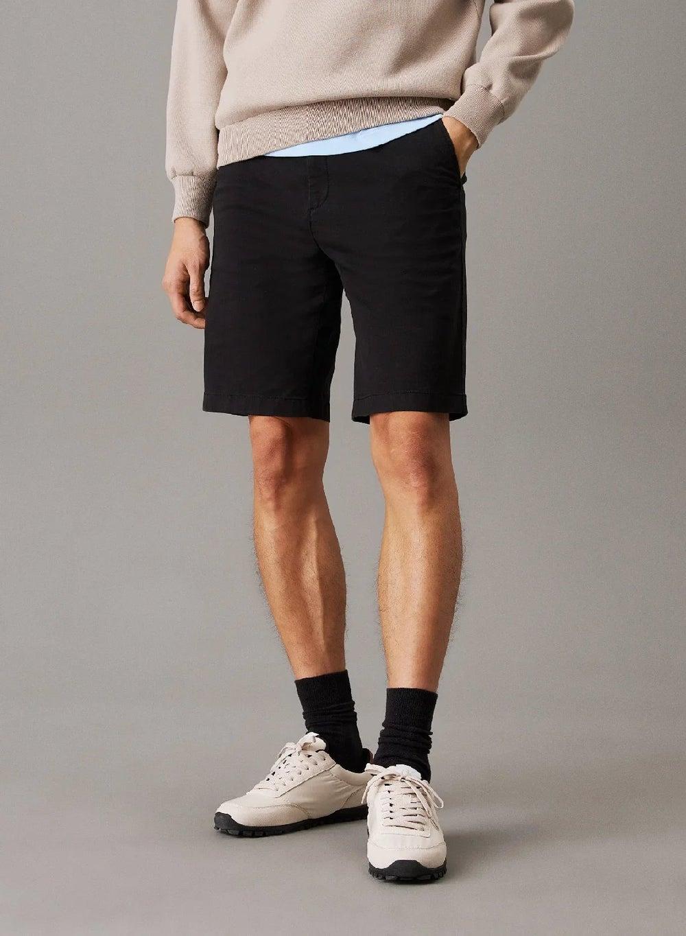 Modern Twill Straight Chino Shorts Black - Image 1