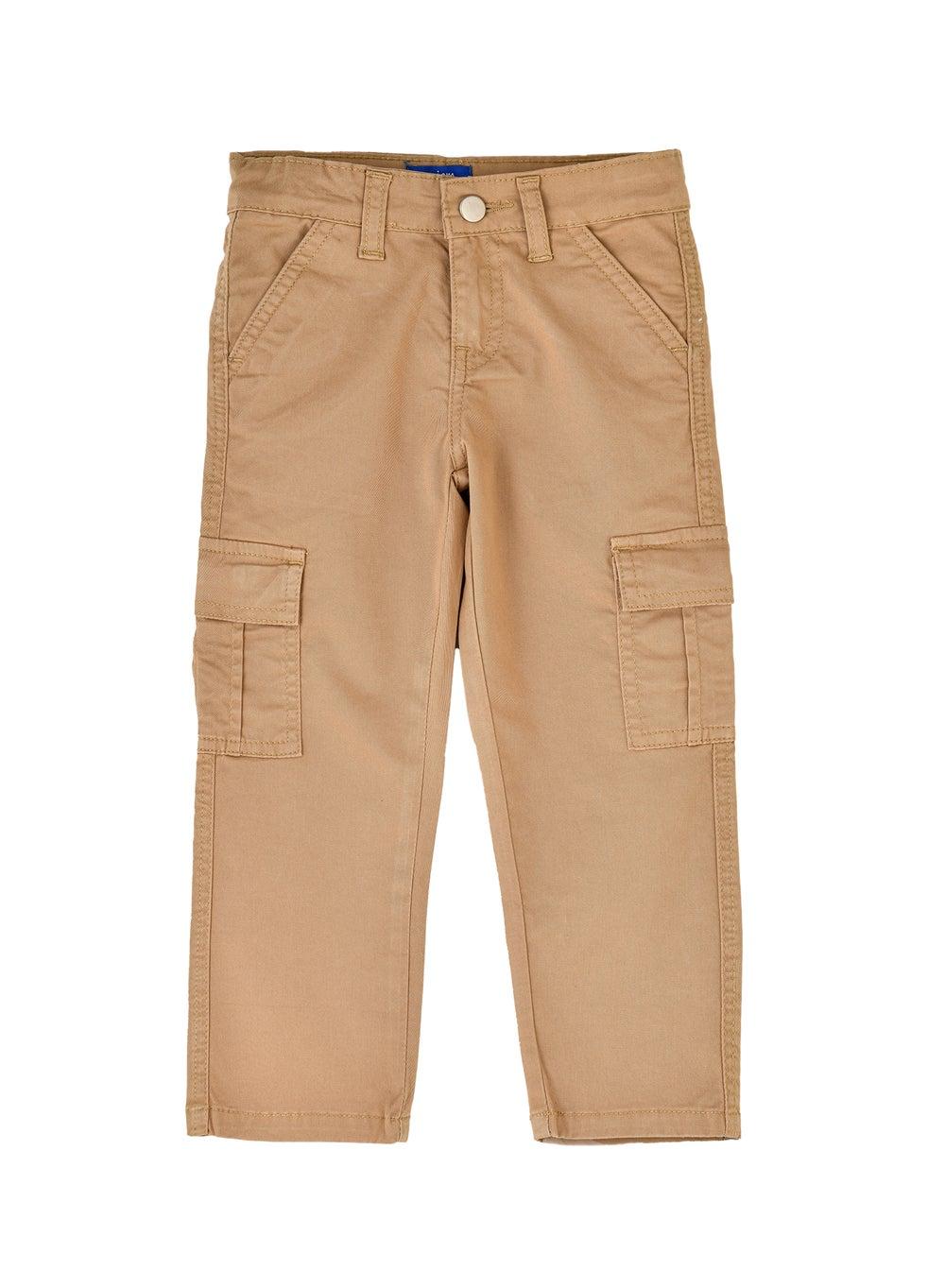 Boys Khaki Cargo Pants Artdb630 Straight Fit - Image 1