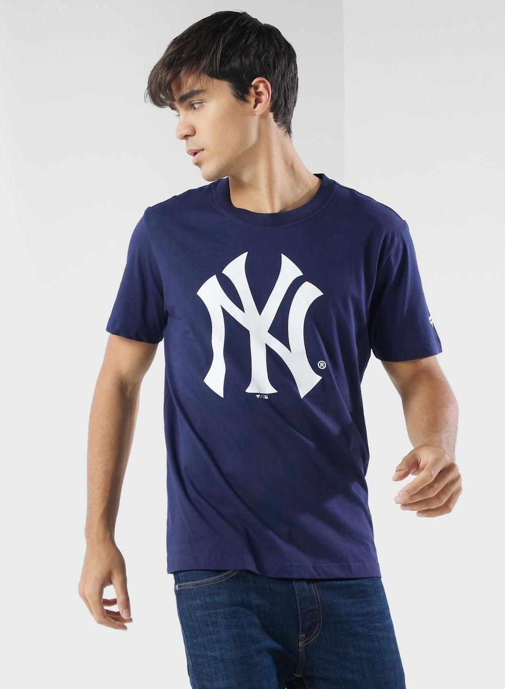 New York Yankees Graphic Logo Blue T-Shirt 108M - Image 1