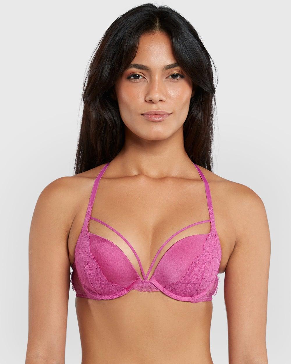Isla & Evie Lace Cutout Plunge Gel Padding Bra - Image 1