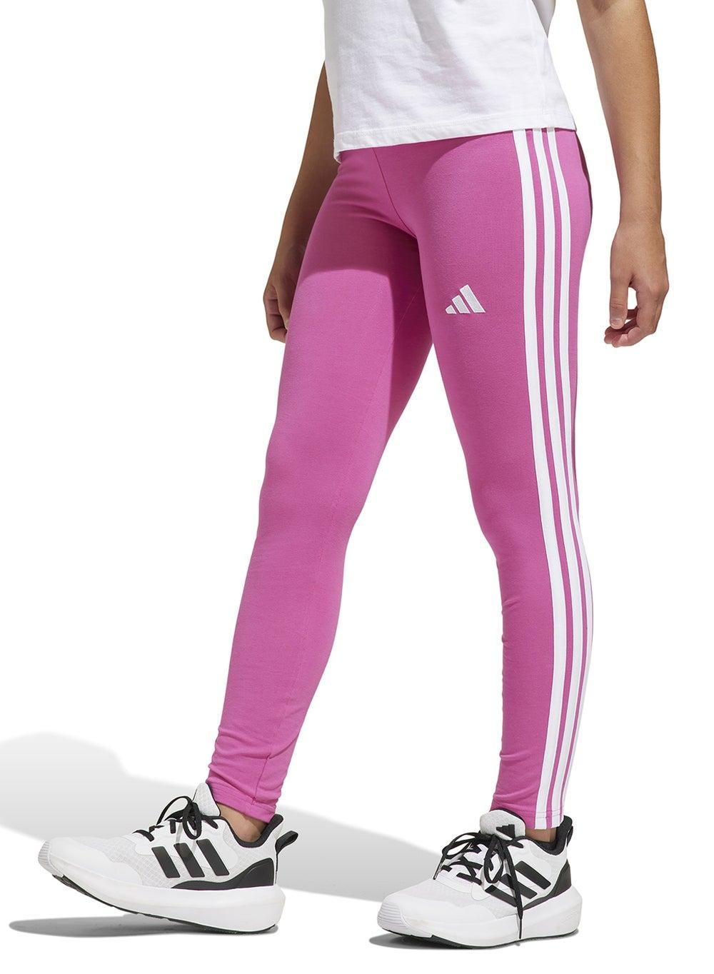 Youth Essential 3-Stripes Pink Leggings Jj3450 - Image 1