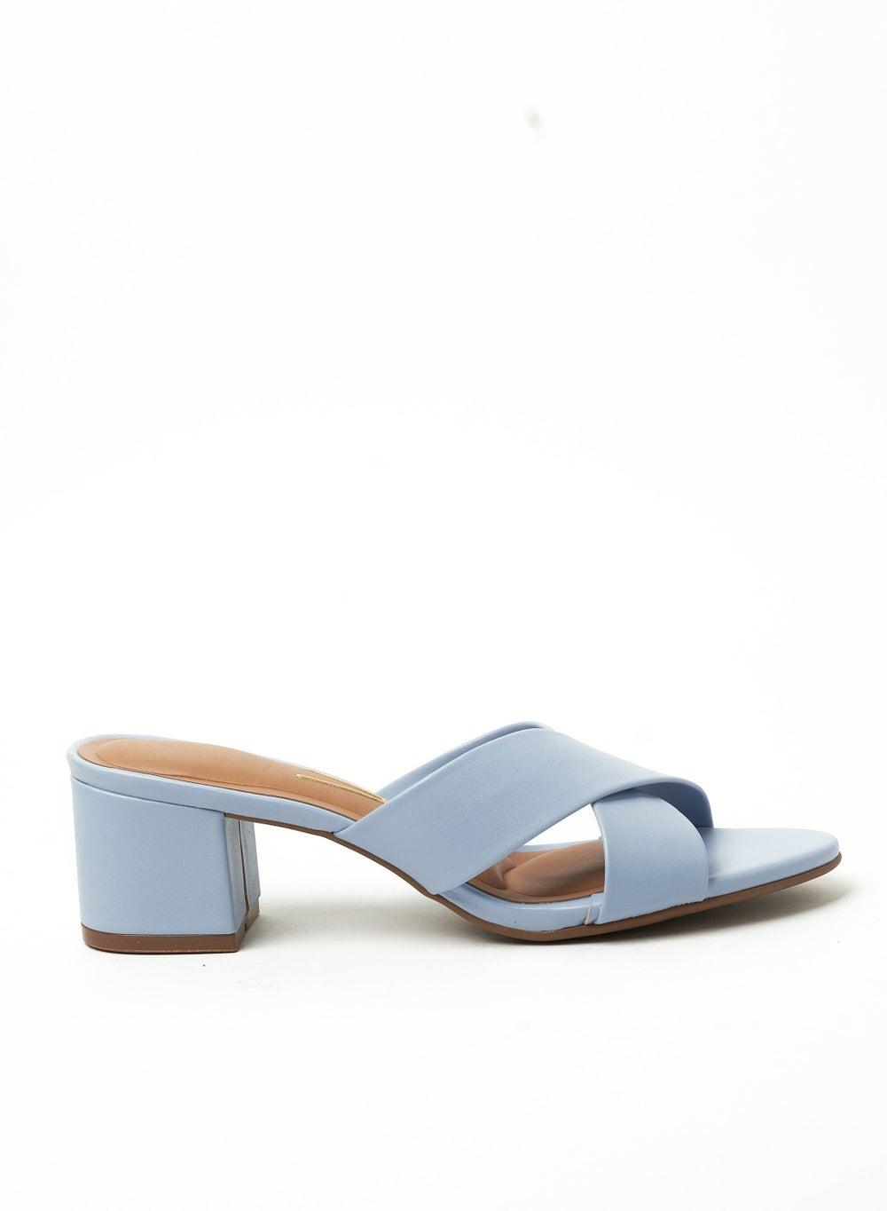 Chic Slingback Heel Sandals for Women – Jeans Blue - Image 1