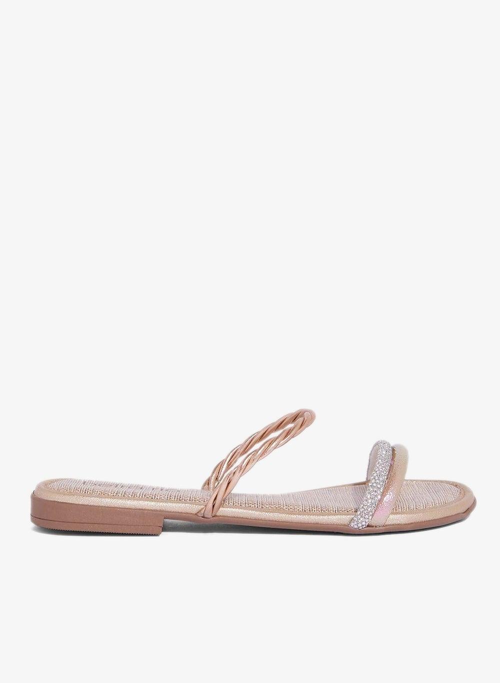 Nude Flat Sandals for Women – Classic Comfort Slip-Ons - Image 1