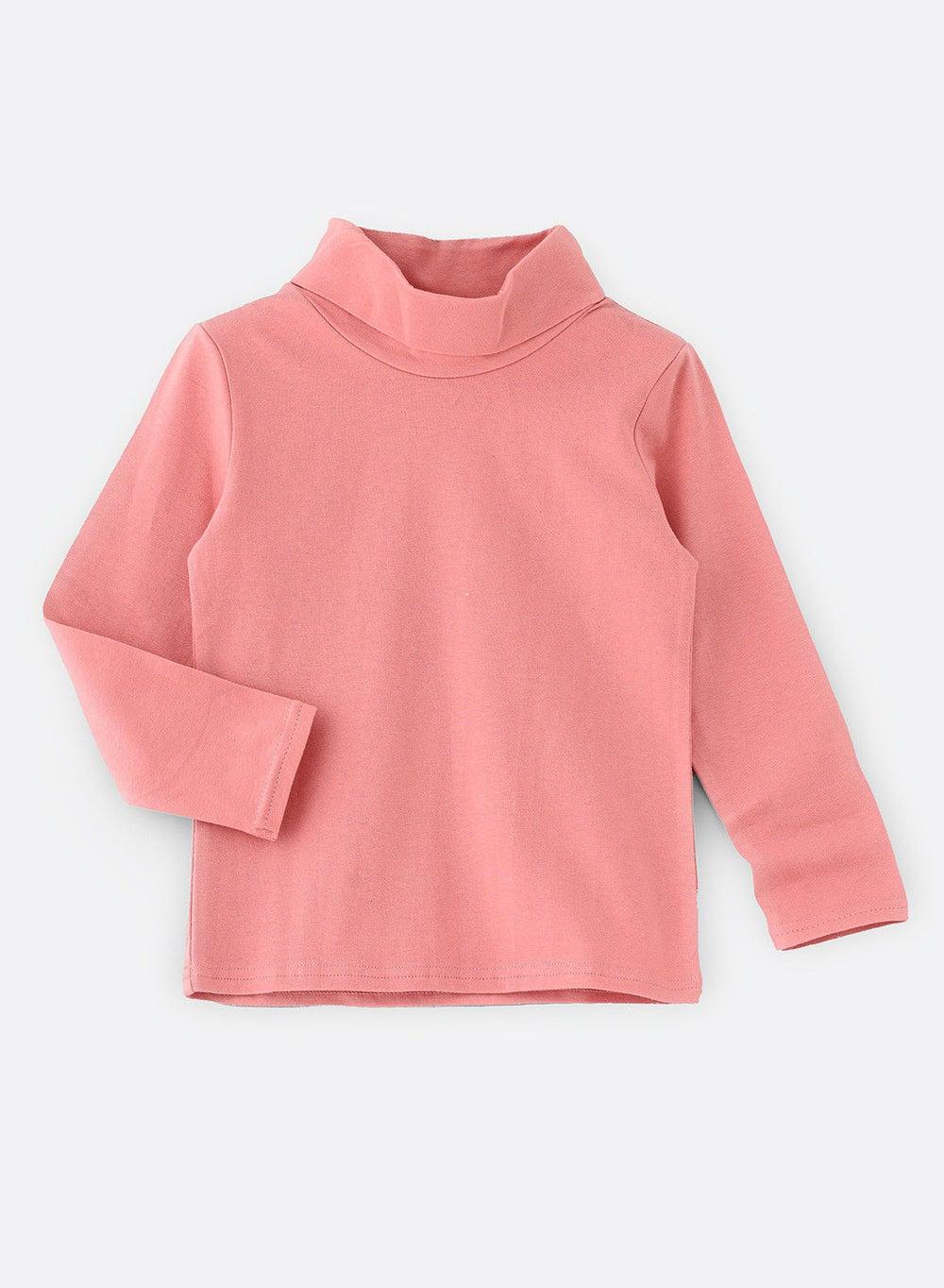 Premium Solid Turtleneck Tee Crtrtdg W202 Pink - Image 1