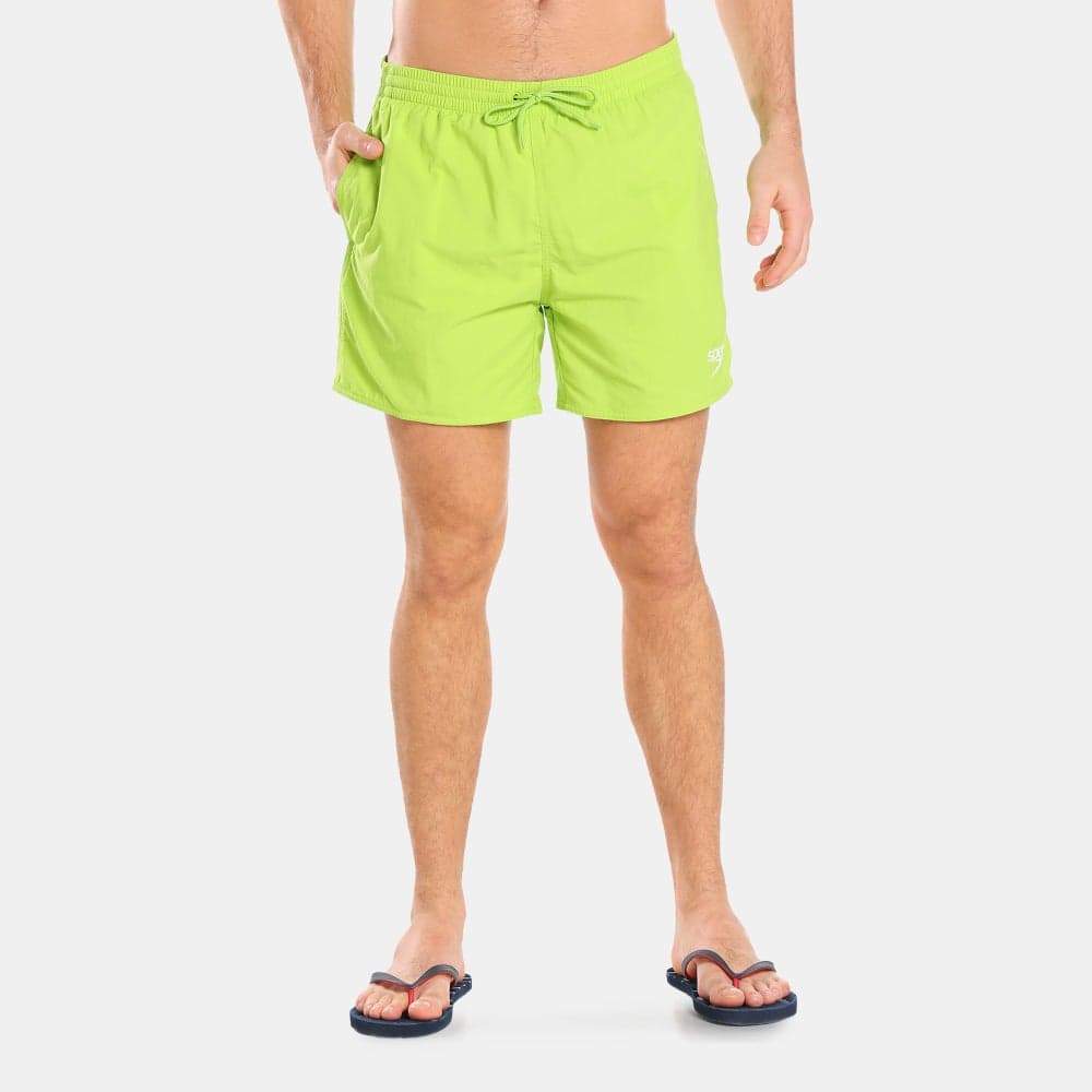 Men’s Essentials 16-Inch Green Swim Shorts - Image 1