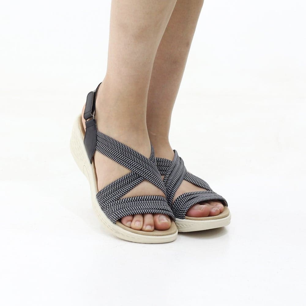 Dust Comfort Criss-Cross Woven Wedge Sandals - Image 1