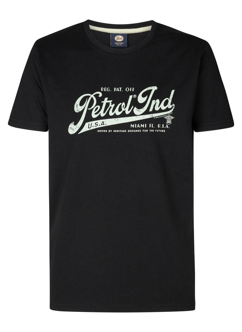 Men’s Classic Black Graphic Cotton T-Shirt SS Print - Image 1