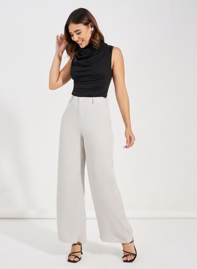 Off White High Rise Straight Fit Pants 7008627224 - Image 1