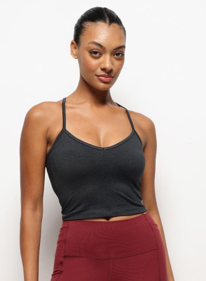 Night Empyrean Black Criss-Cross Bra Camisole - Image 1