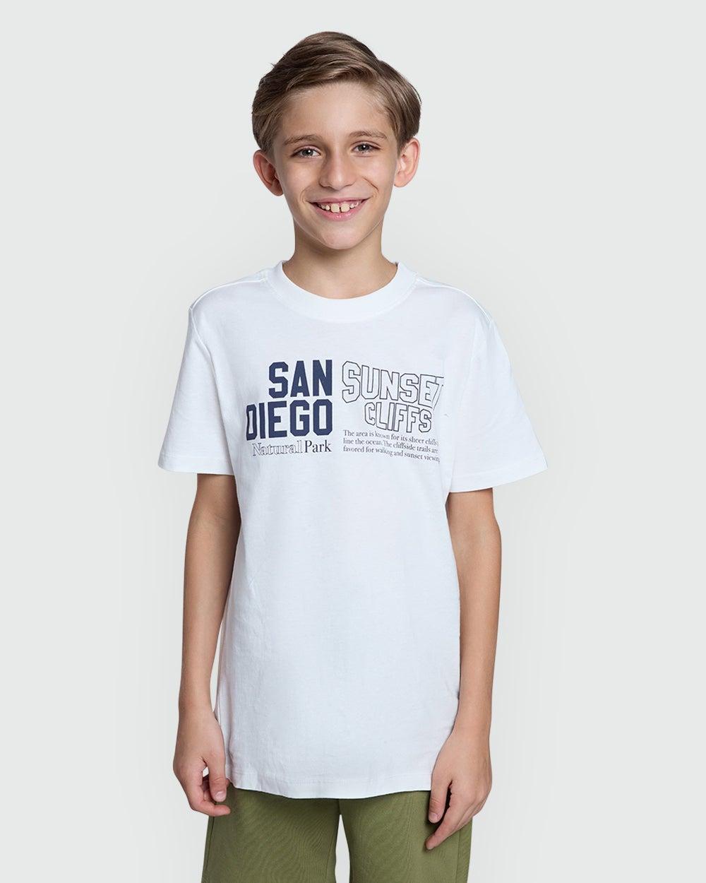 OVS Classic Mod C White Cotton Tee Boys - Image 1