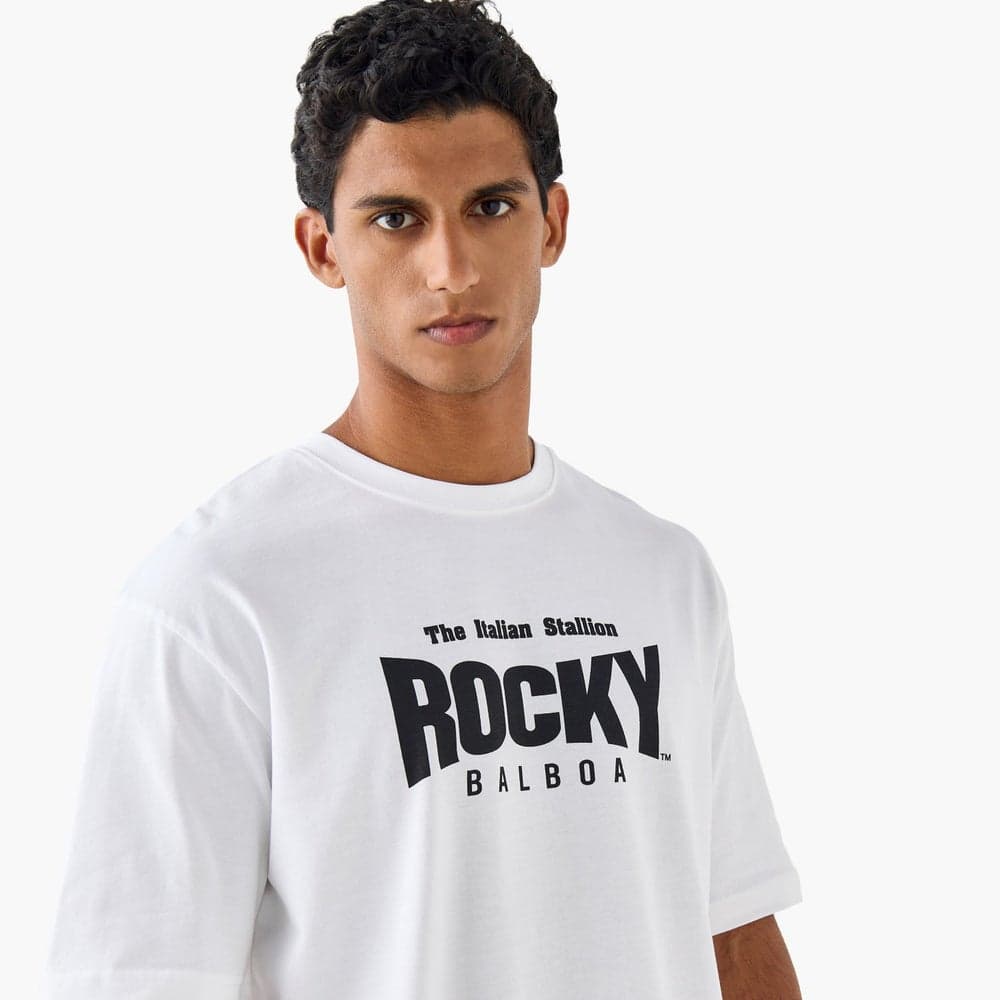 Men’s Printed Crew Neck Cotton Blend T-Shirt - Image 1