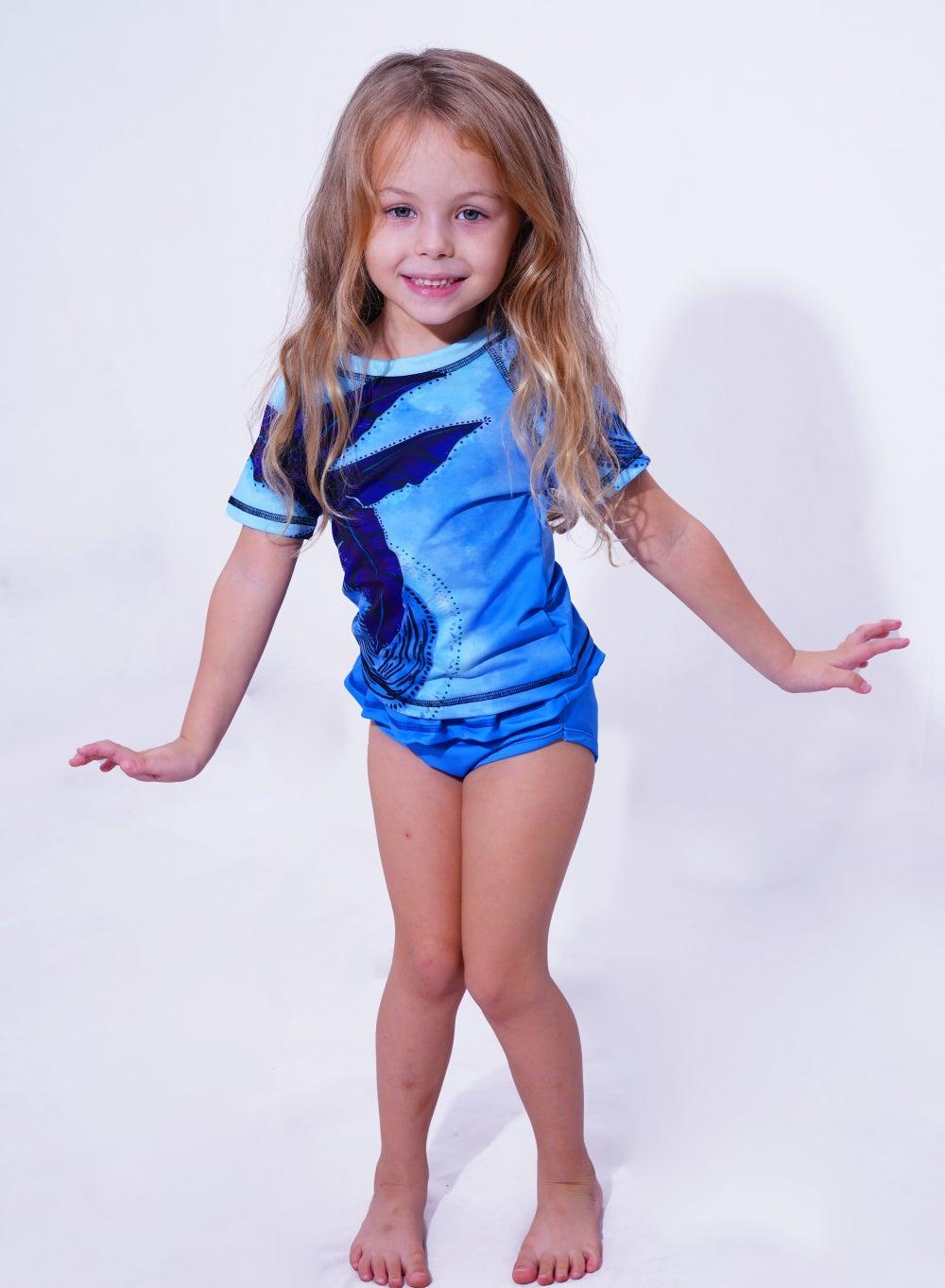 Bali Girl’s Printed Rashguard Swim Set - Image 1