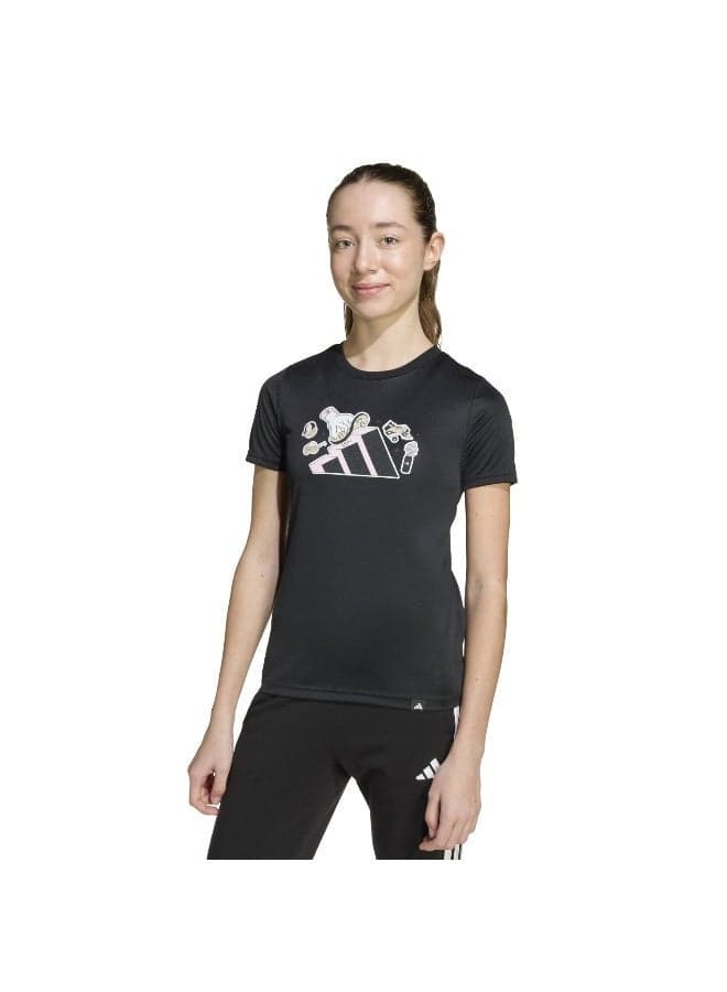 Adidas Climacool Animal Graphic Junior T-Shirt Black - Image 1