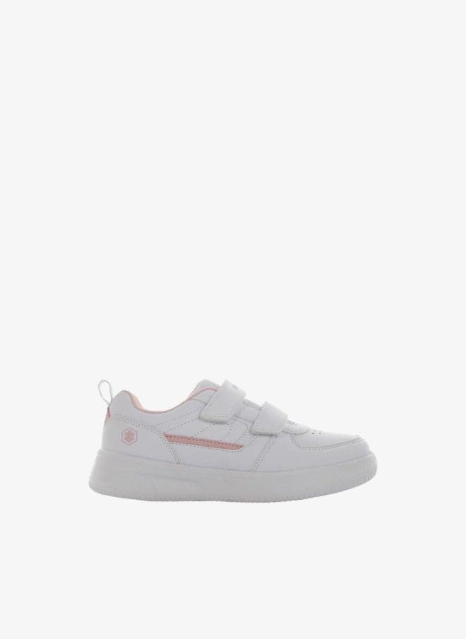 Lumberjack Girls Finster Chunky Velcro Sneakers White Pink - Image 1