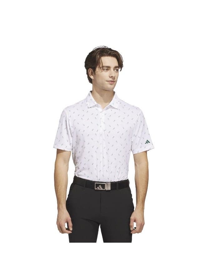Adidas Ultimate365 Printed Mesh Golf Polo Shirt - Image 1