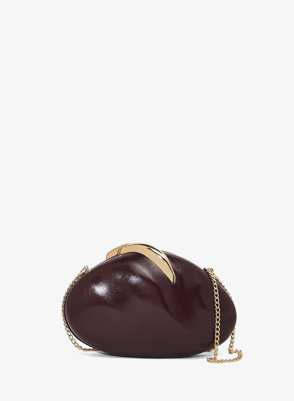 Burgundy Monogram Clutch with Gold Accent Vhl2501 - Image 1