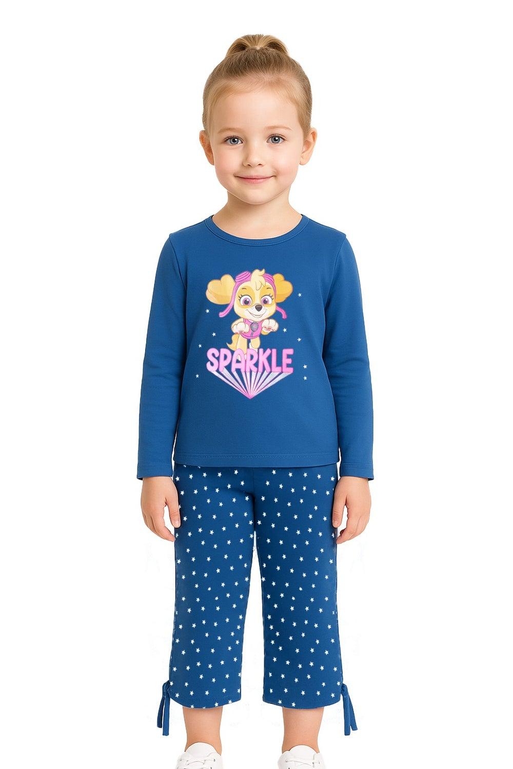 Paw Patrol Girls Cotton Nightwear Set Full Sleeves - Image 1