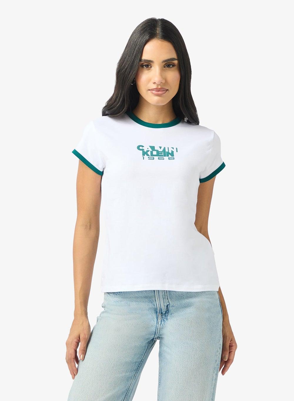 Calvin Klein Slim Logo Crew Neck T-Shirt Lv047D208Gyaa - Image 1