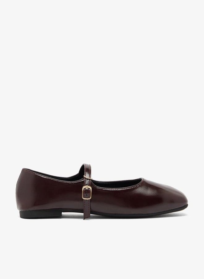 Burgundy Strap Ballet Flats Xz256016 Elegant Fit - Image 1