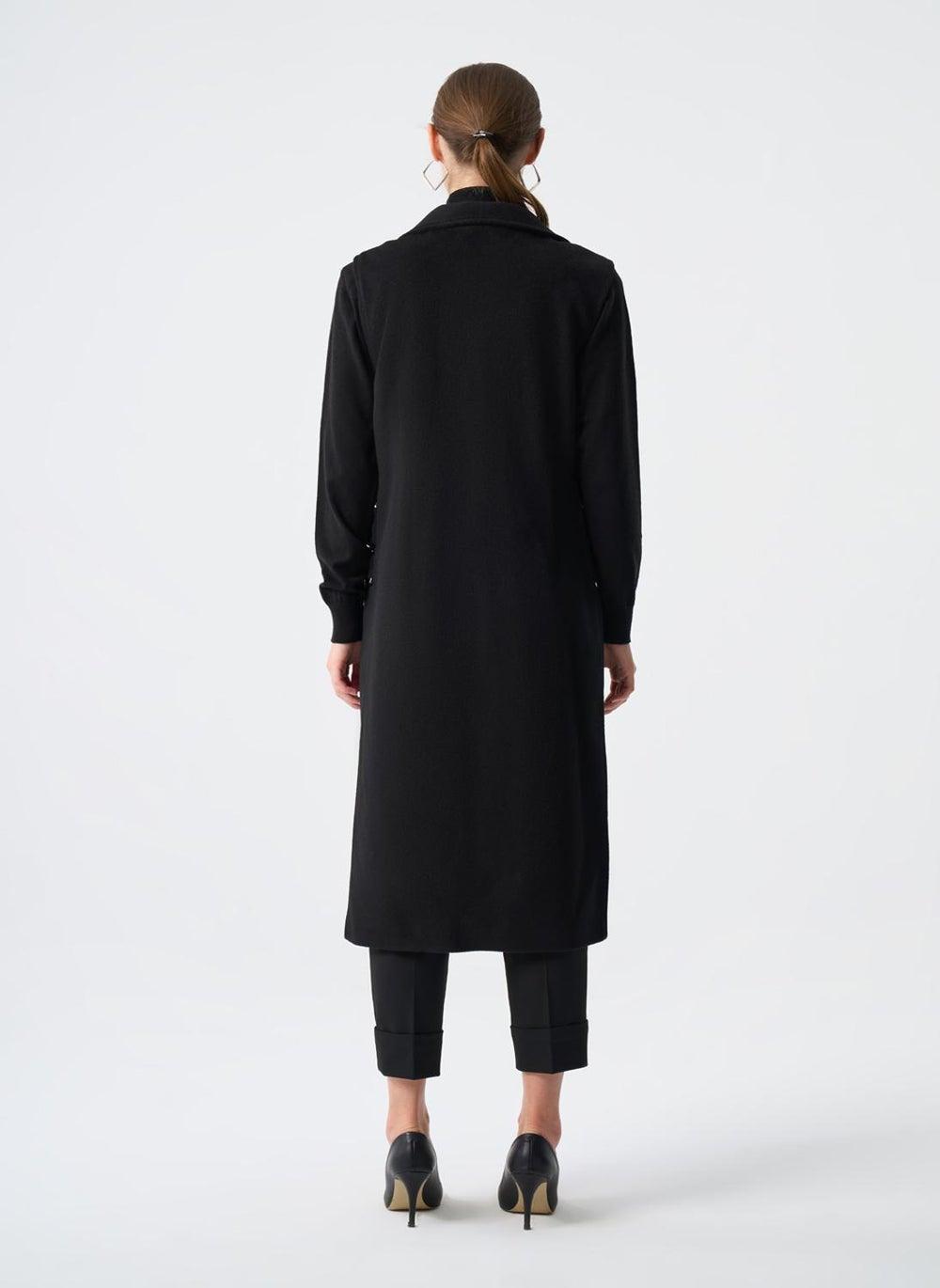 Cashmere Texture Accent Black Vest – Cropped Fit - Image 1