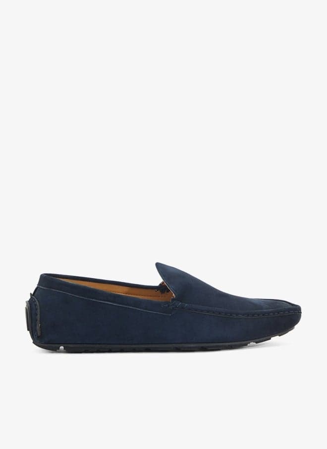 Navy Blue Genuine Suede Loafers TSM 2025 07 A - Image 1