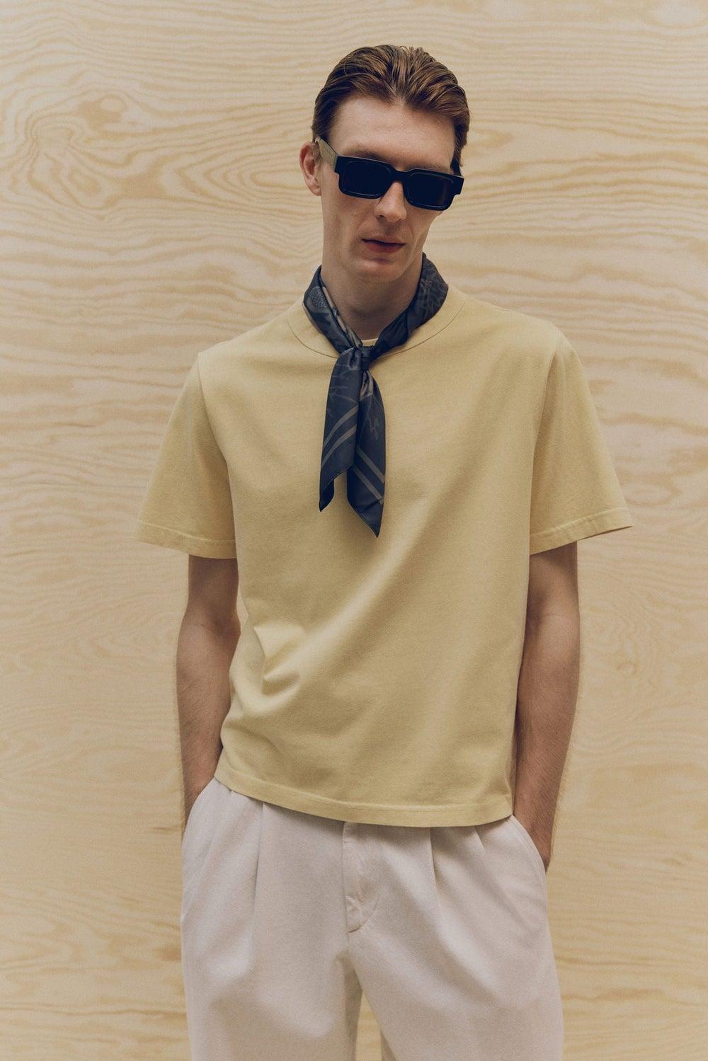 Men’s Regular Fit Cotton T-Shirt Yellow Dusty Light - Image 1
