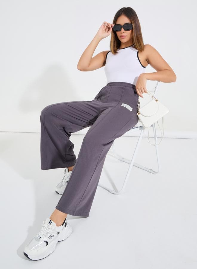 High Waist Wide Leg Pintuck Jogger 7008134207 - Image 1