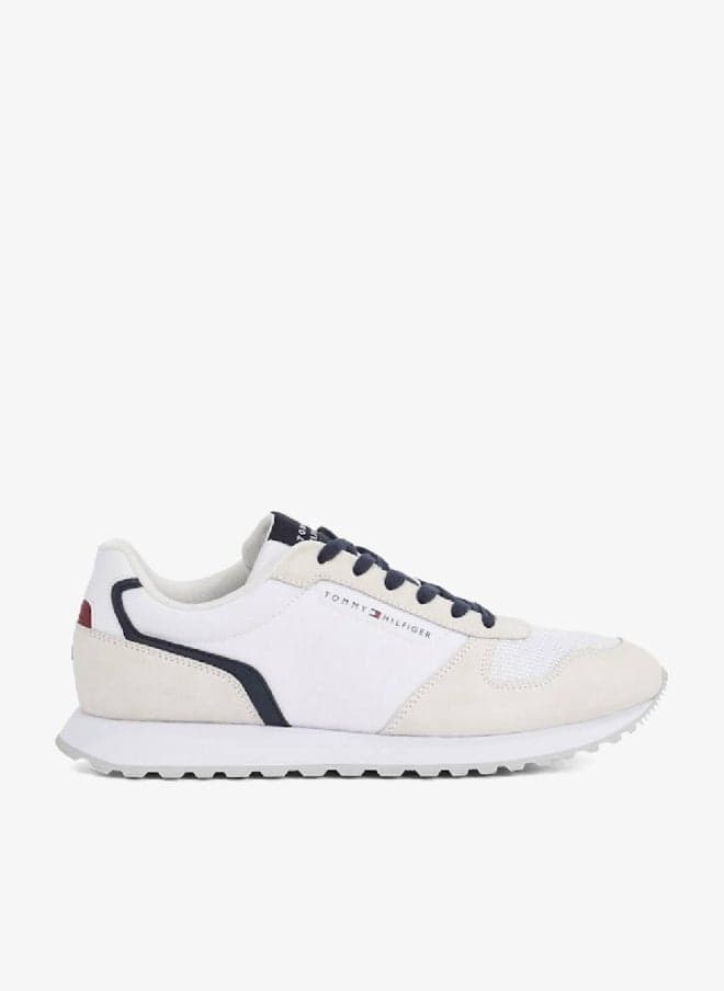 Essential Mixed Texture White Sneakers – New Runner Eva Mix F - Image 1