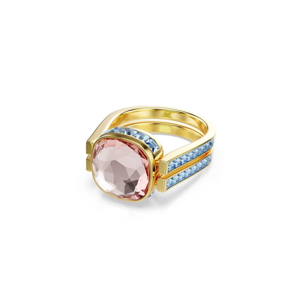 Chroma Twist Reversible Swarovski Crystal Gold Ring - Image 1