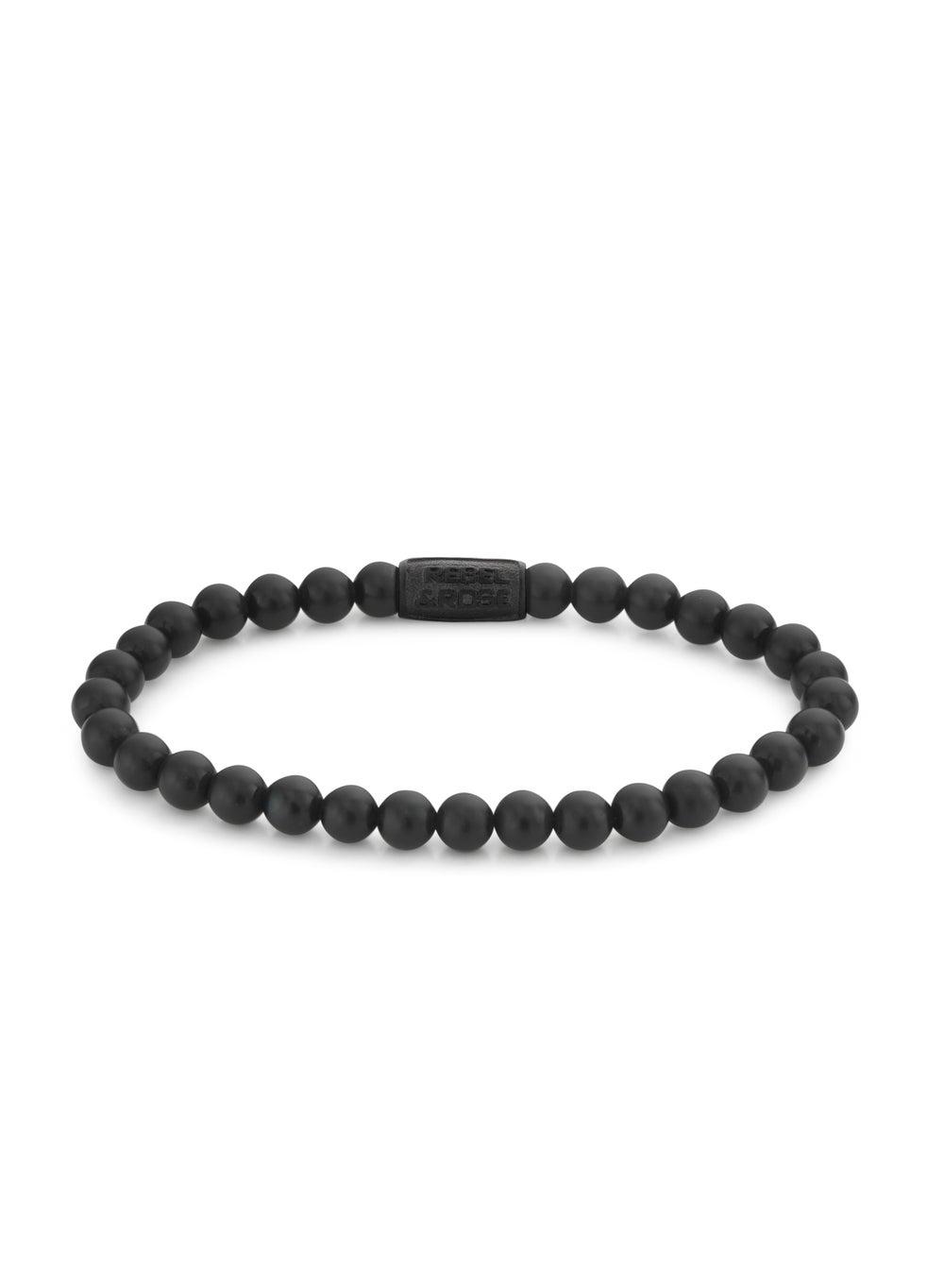 Mad Panther All-Black 6mm Stone Bead Bracelet - Image 1