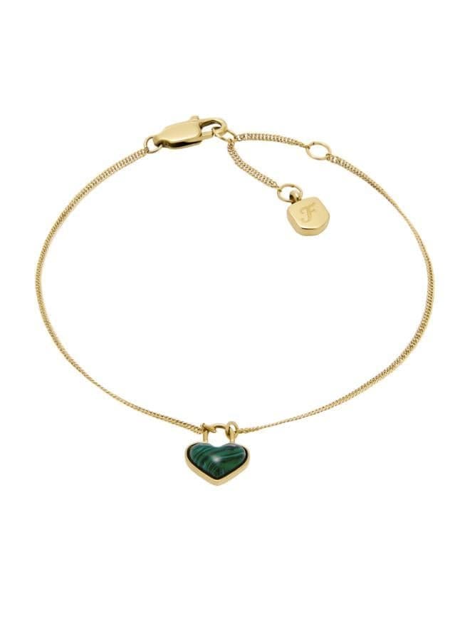 Modern Meadows Malachite Heart Gold Bracelet Jf04858710 - Image 1