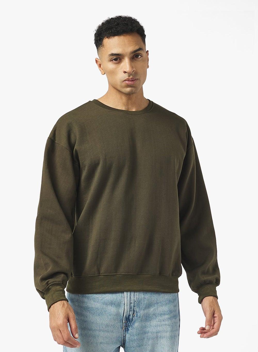 Ad Hd 36 Olive Oversized Crewneck Sweatshirt - Image 1