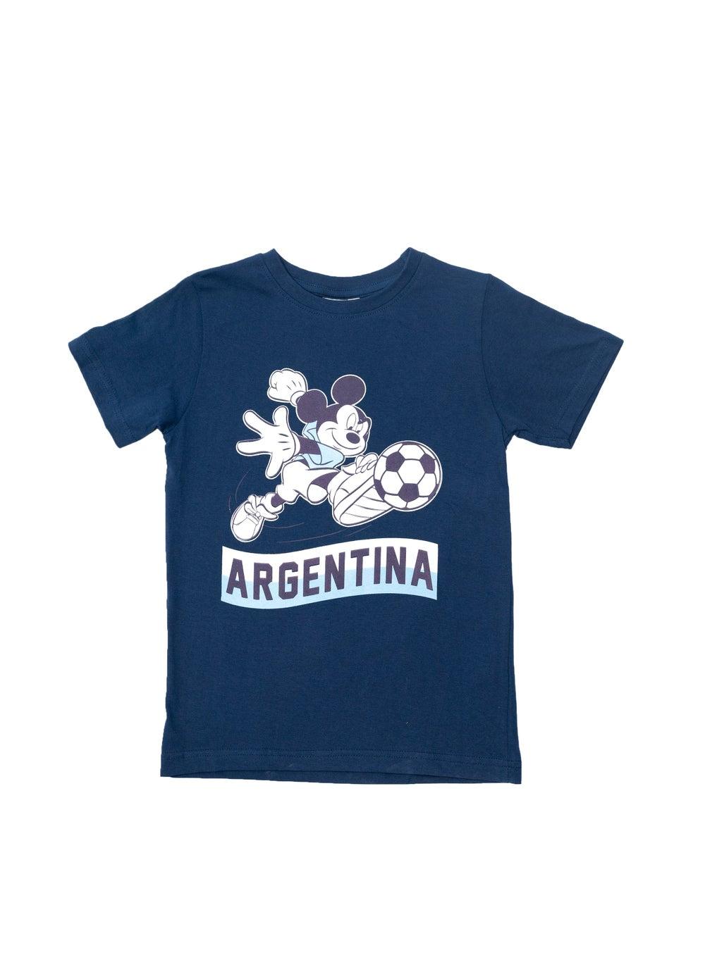 Mickey Mouse Argentina Boys Blue Graphic T-Shirt - Image 1