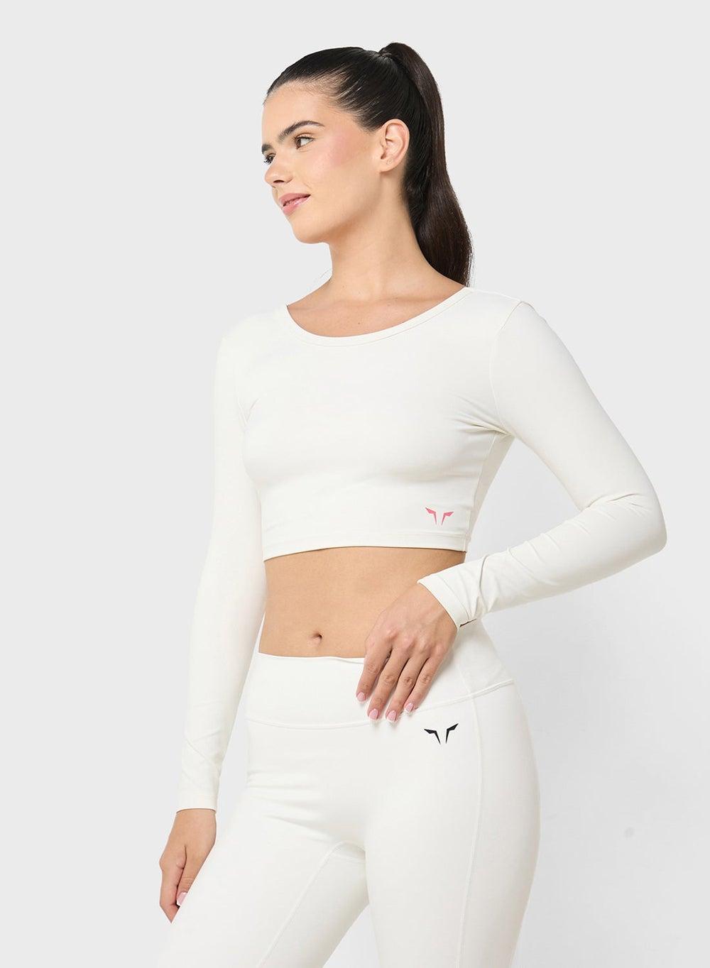Warrior Cropped Performance Top Wt04079 Pearl White - Image 1