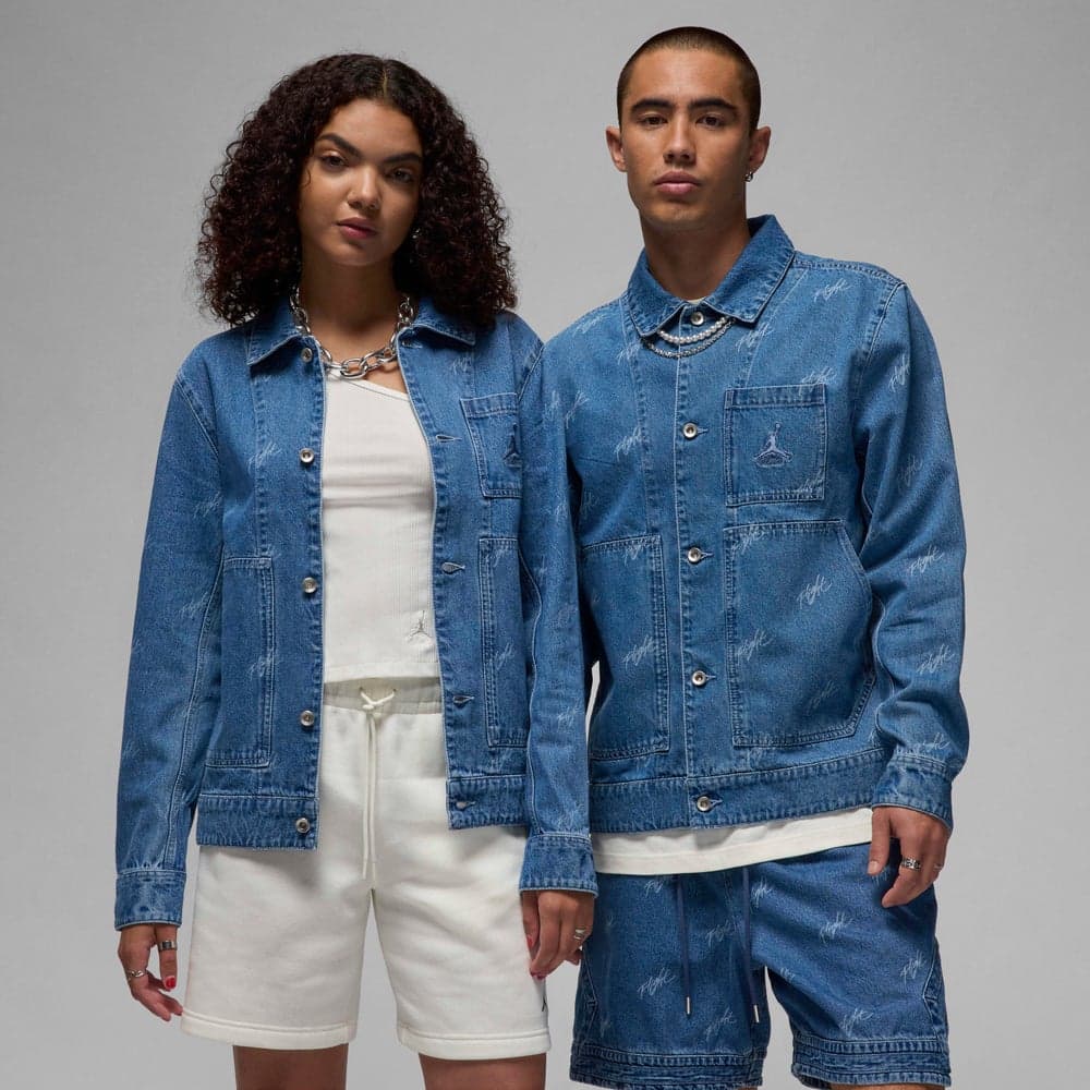 Men’s Flight Heritage Denim Jacket Blue Jumpman - Image 1