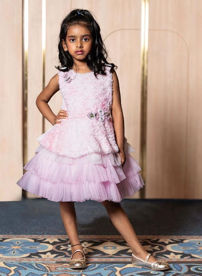 Blush Beauty Pink Ruffle Tiered Dress 5433 - Image 1