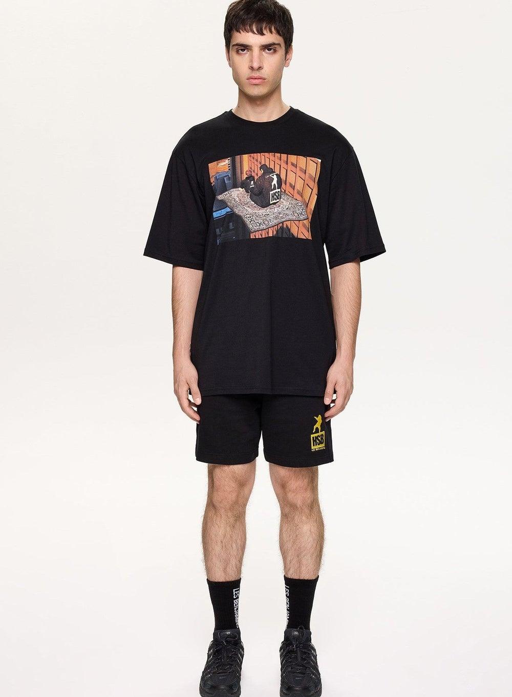 Hasbulla x Les Benjamins Black Graphic Tee 501 - Image 1