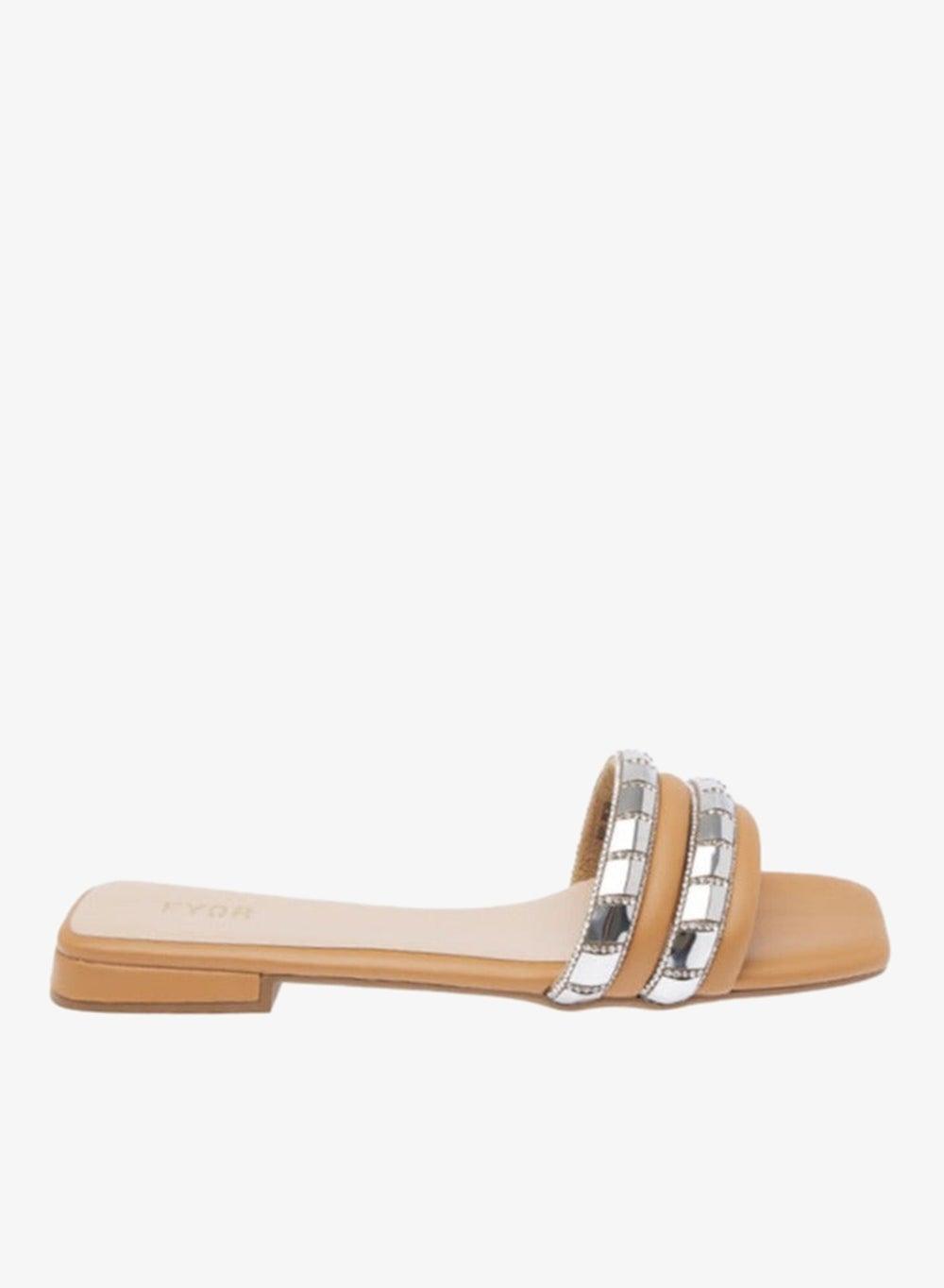 BCM 169 Embellished Square-Toe Slip-On Slides - Image 1