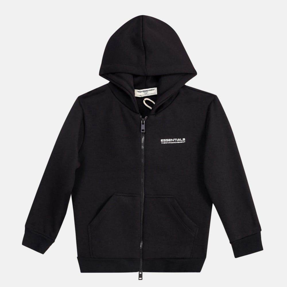 Kids' Lounge Zip Hoodie Black Regular Fit - Image 1