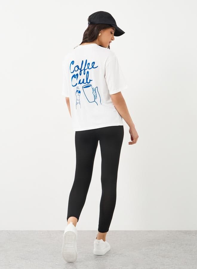 Graphic Back Print Co-Ord T-Shirt & Leggings Set - Image 1