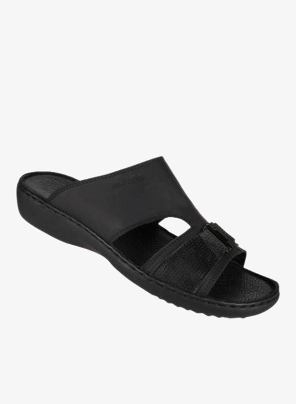 Josef Seibel 071-2108 Black Leather Casual Sandals - Image 1