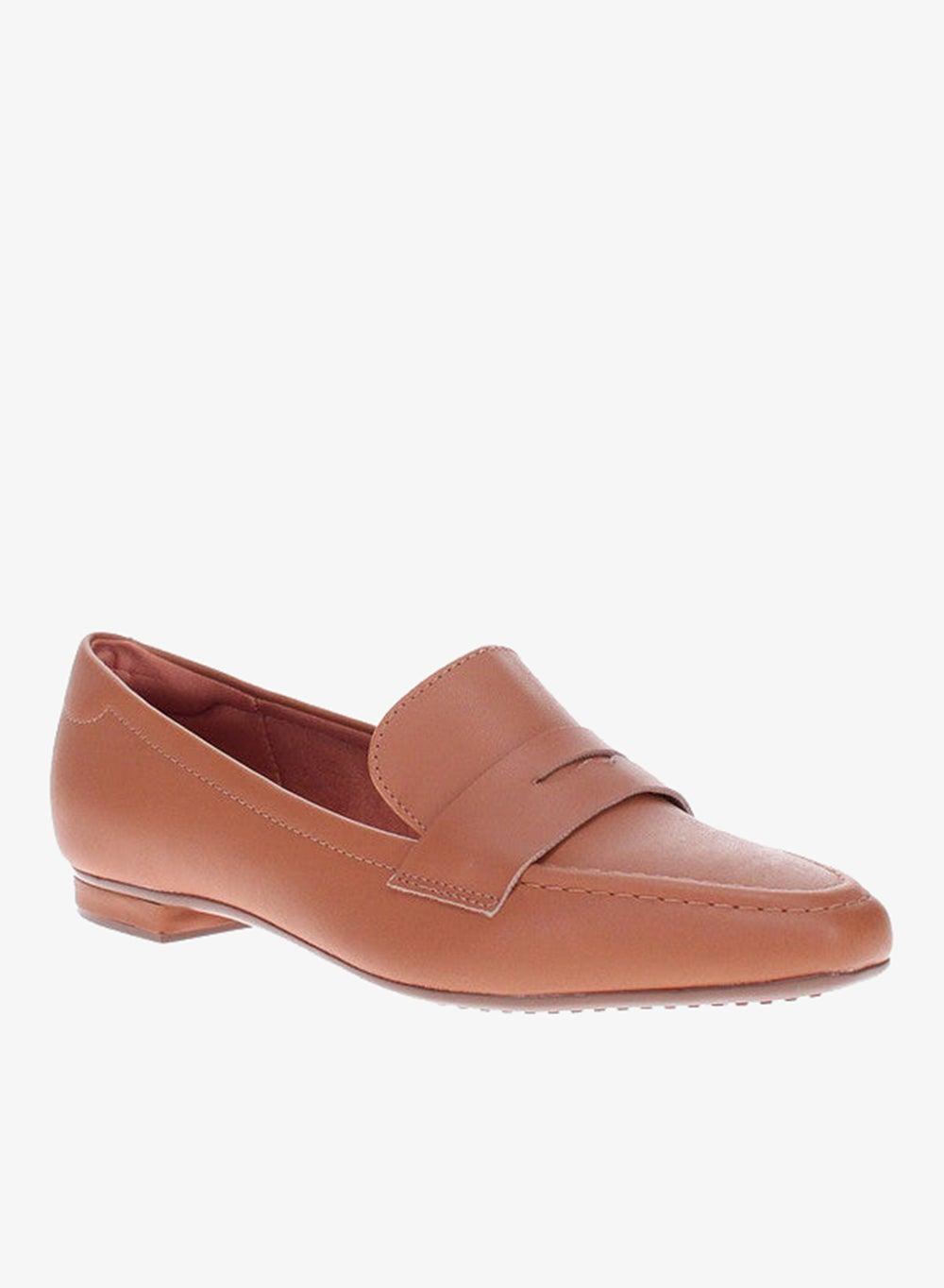 Elegant Brown Slip-On Flats for Women – Brazil Crafted - Image 1