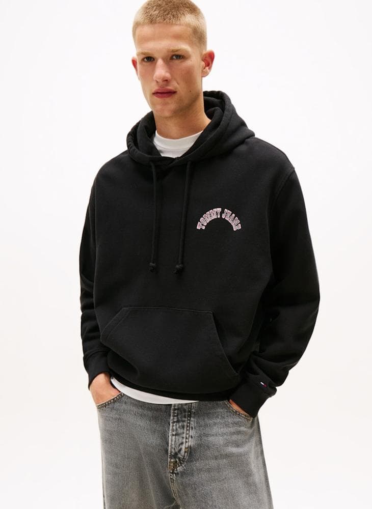 Tommy Jeans Back Logo Relaxed Black Hoodie DM0DM22088 - Image 1